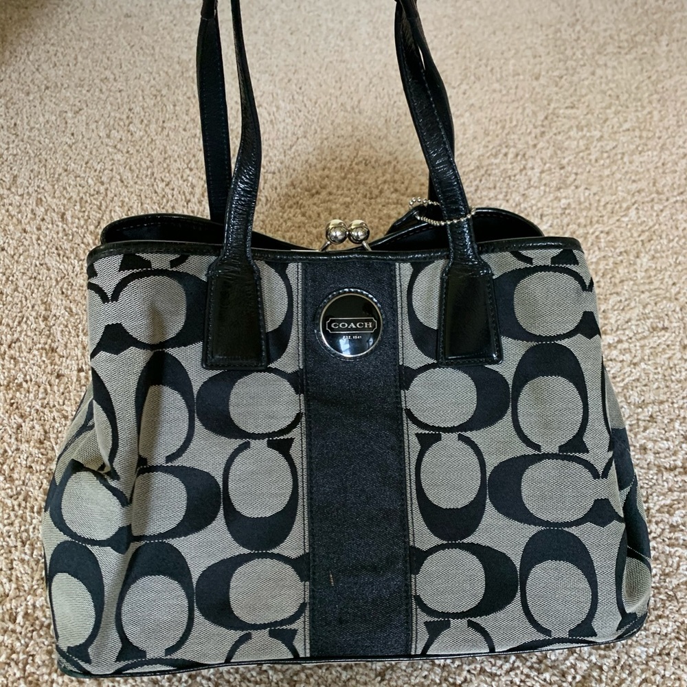 Used Large Coach handbag black